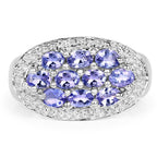 1.70 Carat Genuine Tanzanite .925 Sterling Silver Ring