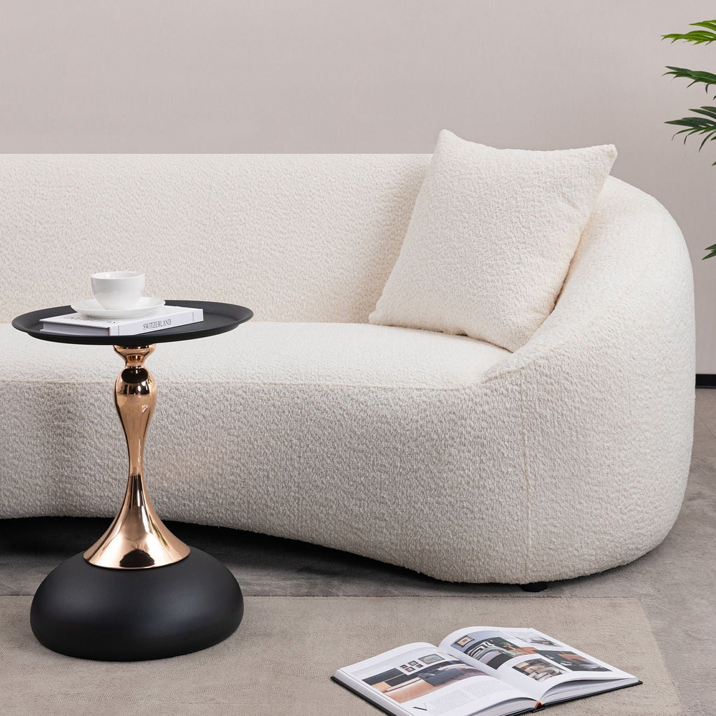 Curved 3 Seater Sofa - White