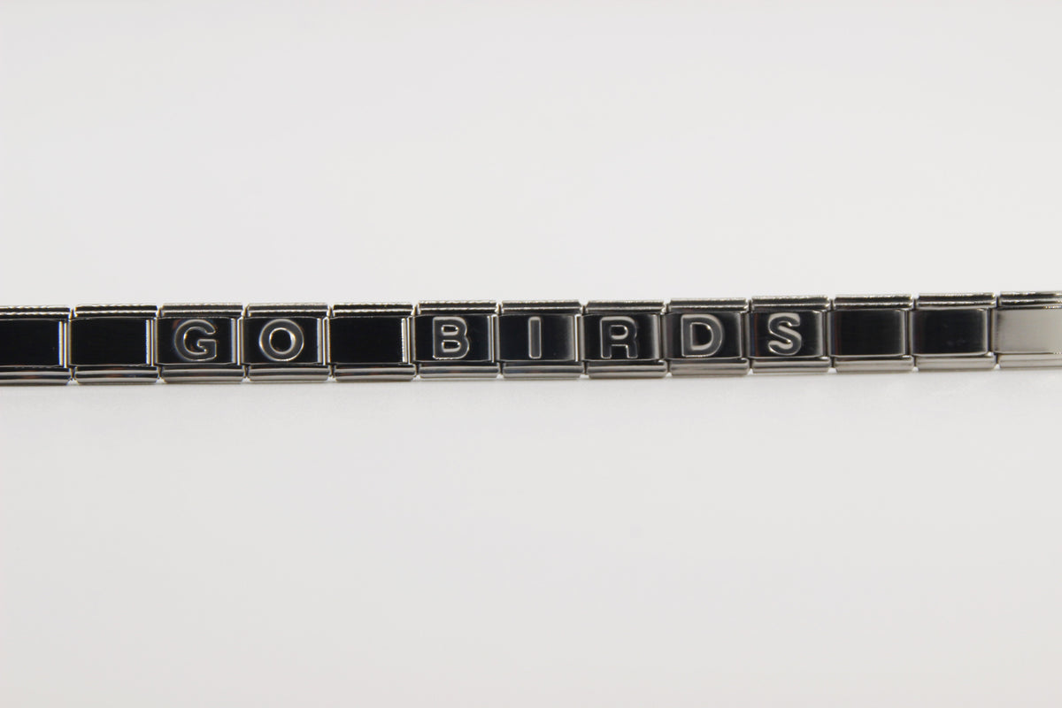 GO BIRDS  Italian Charm Bracelet -Game Day & Special Gift for Eagles Fans