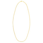 Double Extendable Cable Chain in 14k Yellow Gold (1.40 mm)