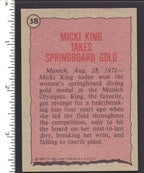 Micki King Diving Signed 1983 Topps Greatest Olympians Trading Card #38 151878