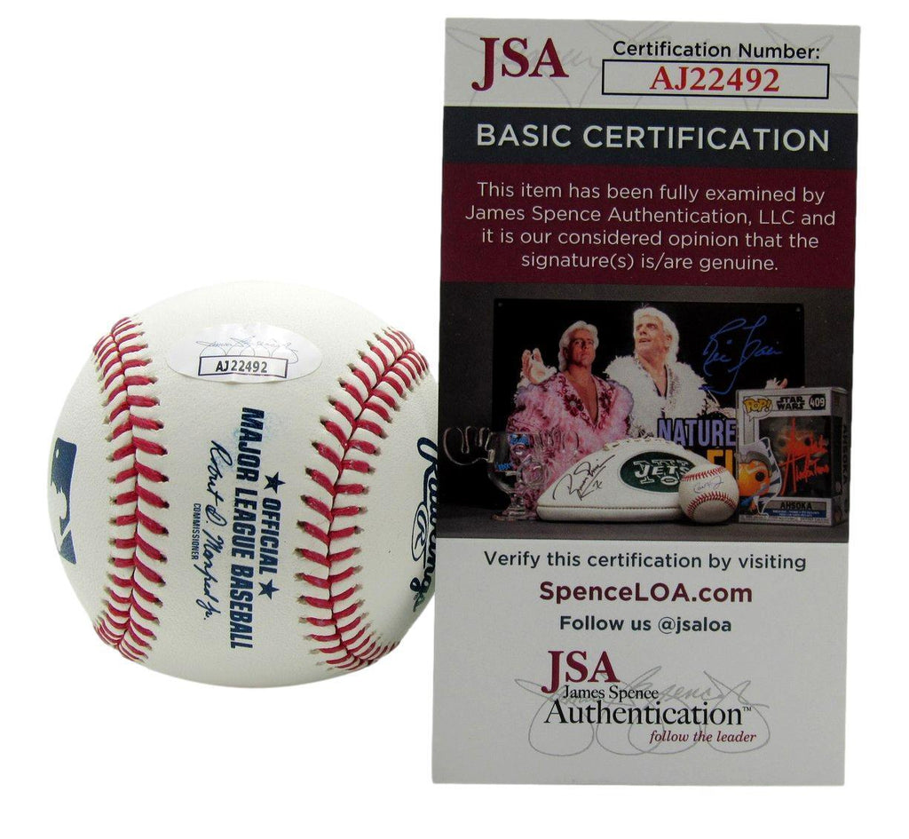 Mike Mussina Autographed/Inscribed OML Baseball Orioles JSA 177791