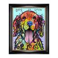"Dog is Love" Framed Dog Art Print by Dean Russo