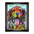 "Dog is Love" Framed Dog Art Print by Dean Russo