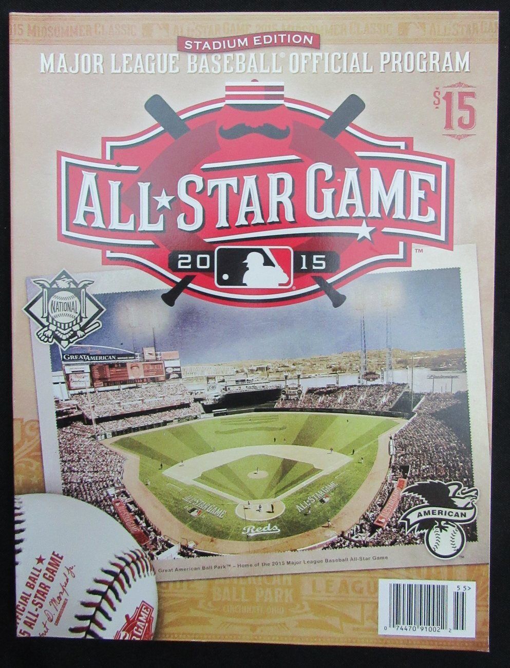 2015 MLB All Star Game Program Great Americal Ballpark Cincinnati Trout  MVP