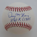 Denny McLain Autographed/Inscribed OML Baseball Tigers JSA 189364