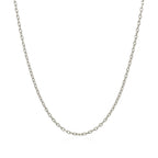 14k White Gold Round Cable Link Chain 1.5mm