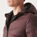 Water Repellent Windproof Quilted Coat // Claret Red