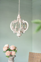 Farmhouse Chandelier, 6 Light Wood Chandelier Living Room Entryway