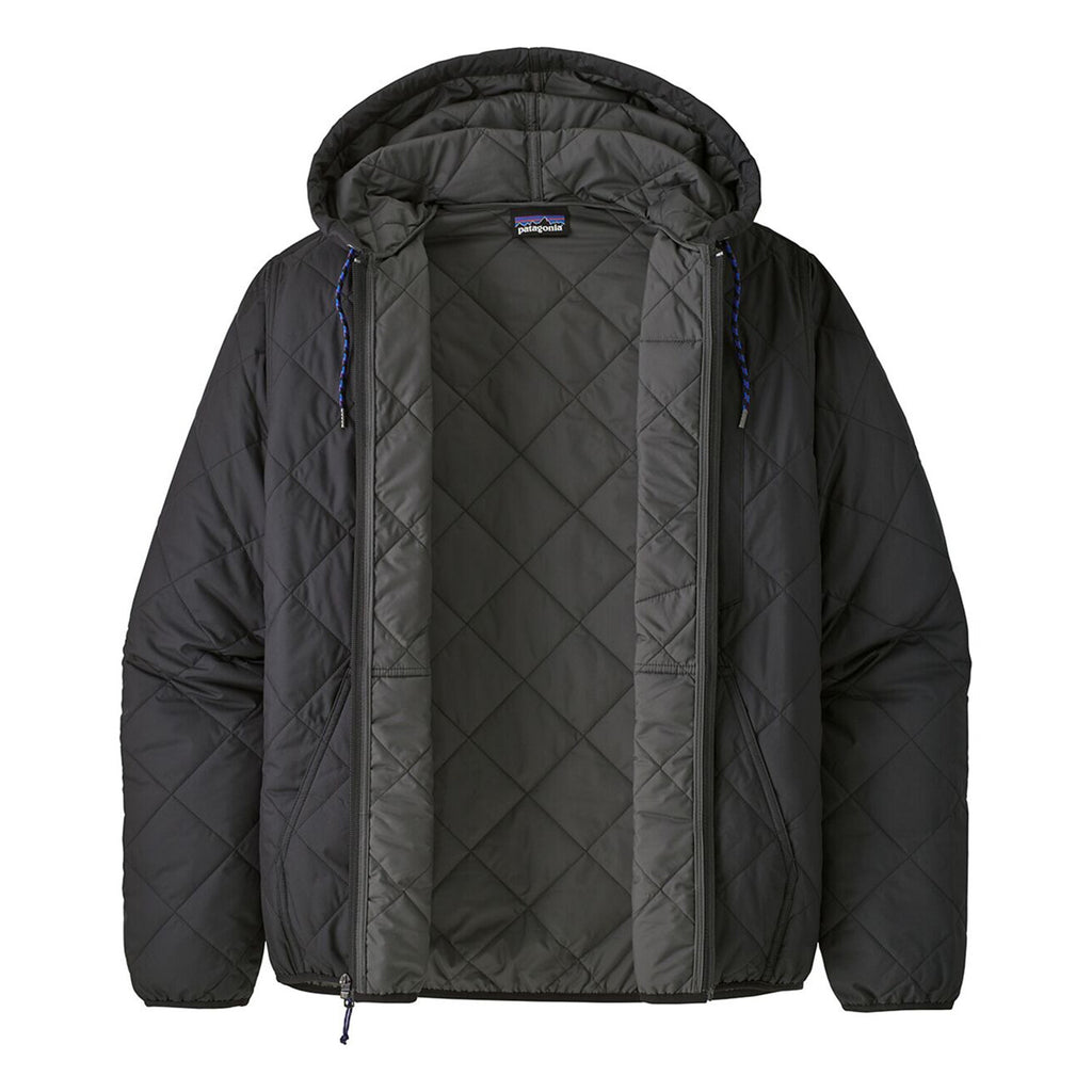 Men's // Diamond Quilted Bomber Hooded Jacket // Black