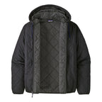 Men's // Diamond Quilted Bomber Hooded Jacket // Black
