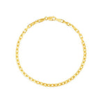 14k Yellow Gold French Cable Chain Bracelet  (2.50 mm)