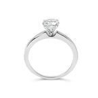 14K White Gold 1.0 Cttw Round Lab Grown Diamond 4 Prong Solitaire Engagement Ring (F-G Color, VS2-SI1 Clarity) - Ring Size 7