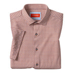 XC+ Motion Short-Sleeve Print Knit Shirt // Orange Quad Grid