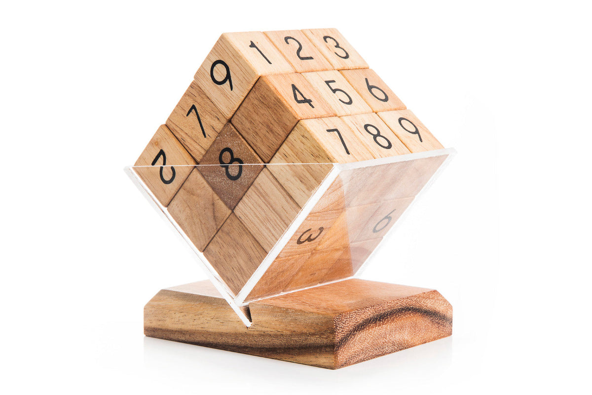 Wooden Sudoku Cube Puzzle