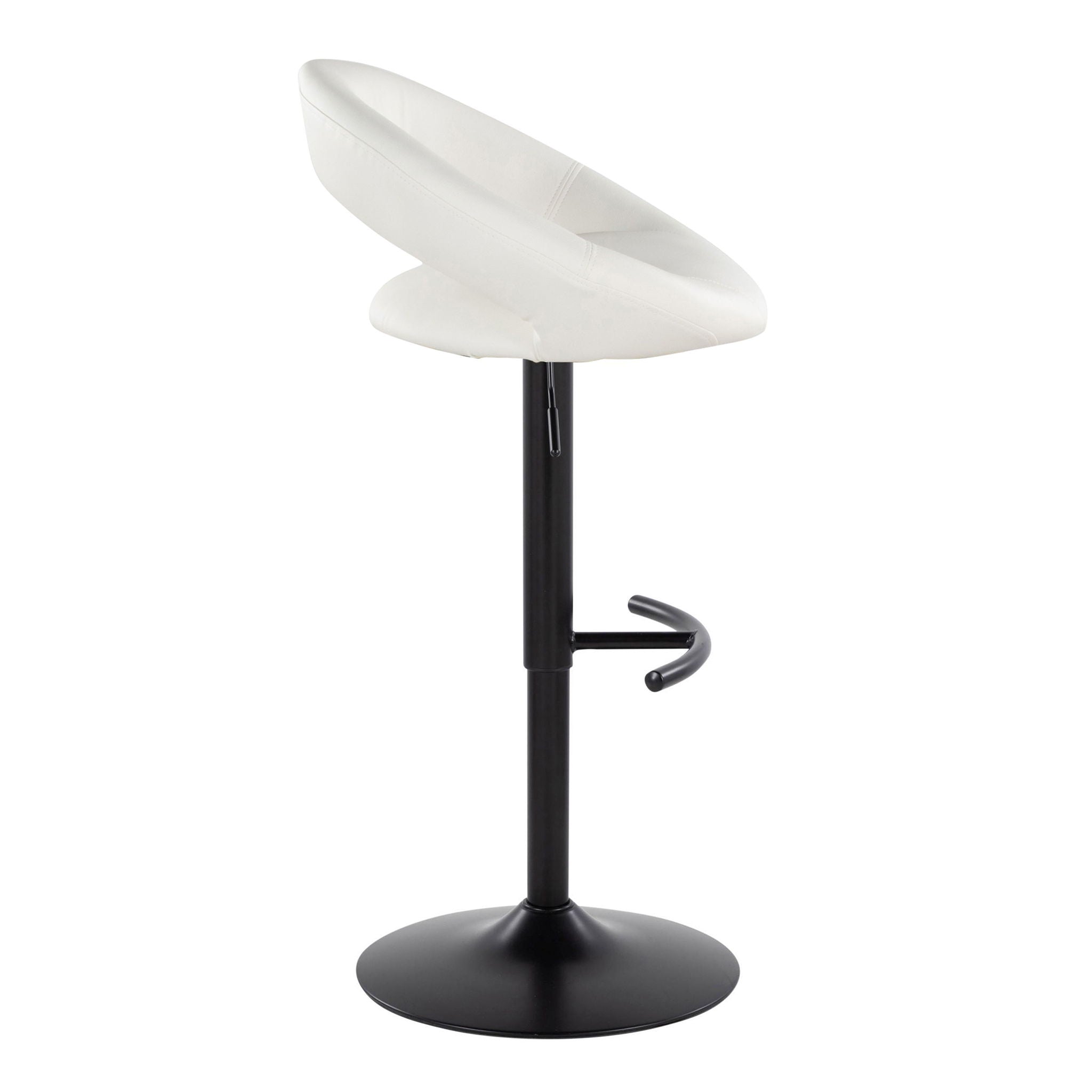 Posh - Contemporary Adjustable Barstool With Swivel & Rounded