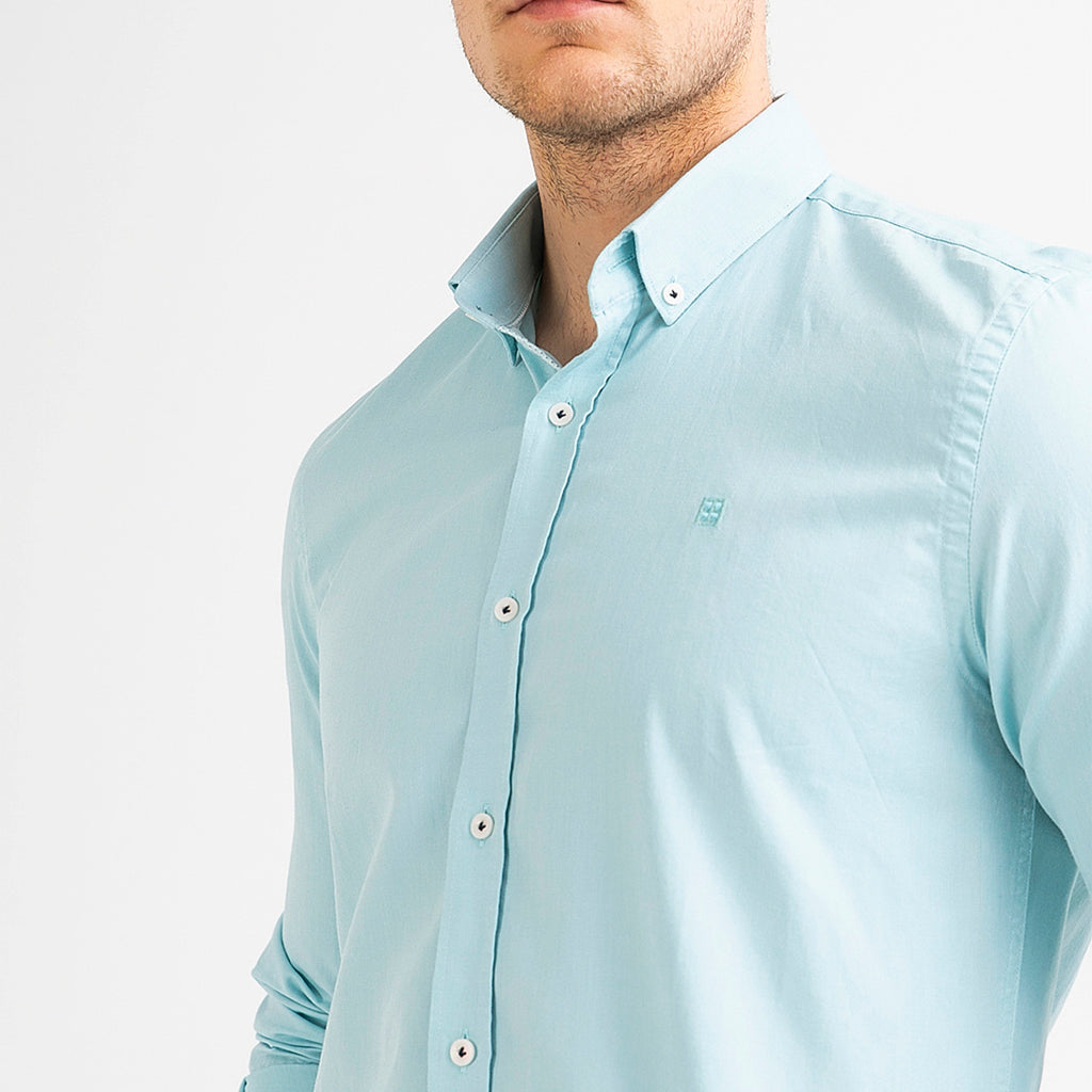 Nora Button Down Shirt // Mint Green