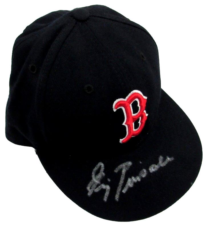 Jimmy Piersall Signed New Era Fitted Baseball Hat Boston Red Sox Fleer 188013