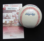 Henry Rodriguez Signed/Auto Yankees 100th OML Baseball JSA  186853