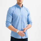 Nora Button Down Shirt // Light Blue