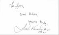 Lincoln Kennedy Washington Huskies CFHOF Signed/Auto 3x5 Index Card  189534