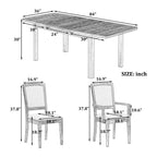 Topmax - Rustic Extendable Dining Table Set With Removable Leaf