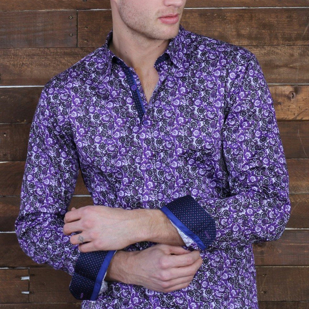 Soft Purple Print Shirt // Purple