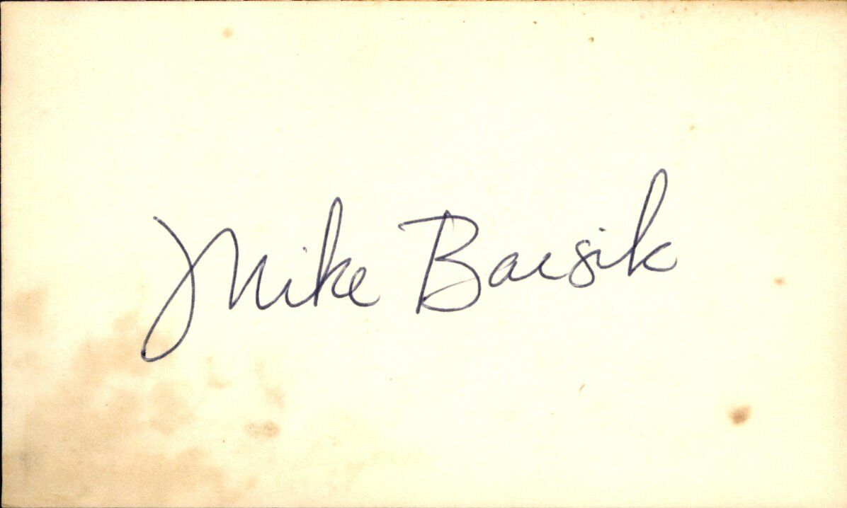 Mike Bacsik Texas Rangers Signed/Autographed 3x5 Index Card 162581