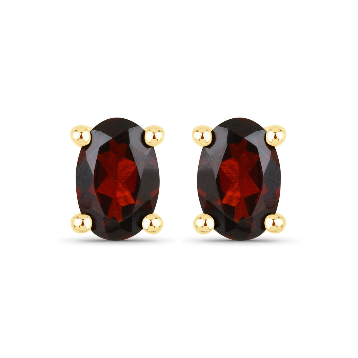 1.02 Carat Genuine Garnet .925 Sterling Silver Earrings