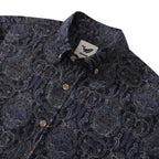 Men's Hawaiian Shirt Symmetrical Aesthetics Cotton Button-down Long Sleeve Aloha Shirt