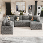 Sectional Sofa Pull-Out Sofa Bed Sleeper With A Storage Ottoman