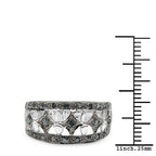 0.29 Carat Genuine Blue Diamond .925 Sterling Silver Ring