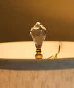 2.75"H Swarovski Crystal Gothic Cross Antique Brass Base Lamp Finial