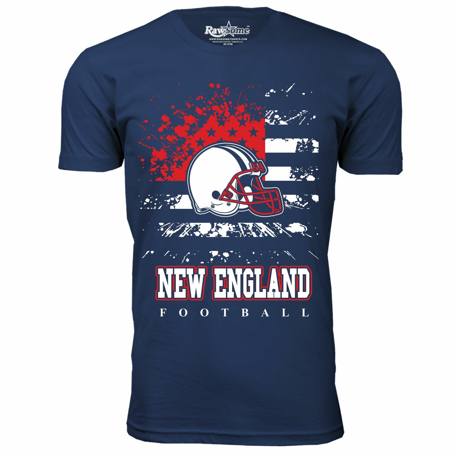 Star Spangled Football T-Shirt - New England // Navy