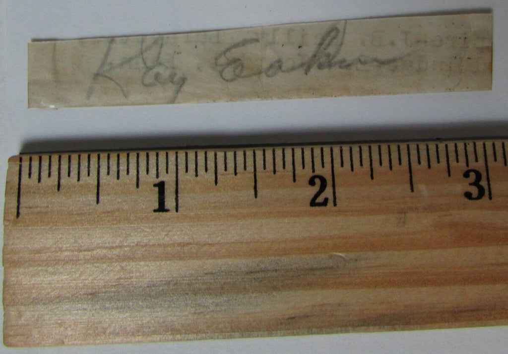 Kay Eakin Arkansas Razorbacks/New York Giants Signed Cut  PSA/DNA 145107