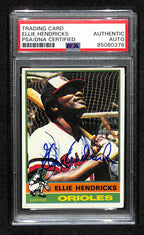 Ellie Hendricks Signed 1976 Topps Card #371 Baltimore Orioles PSA/DNA 184435