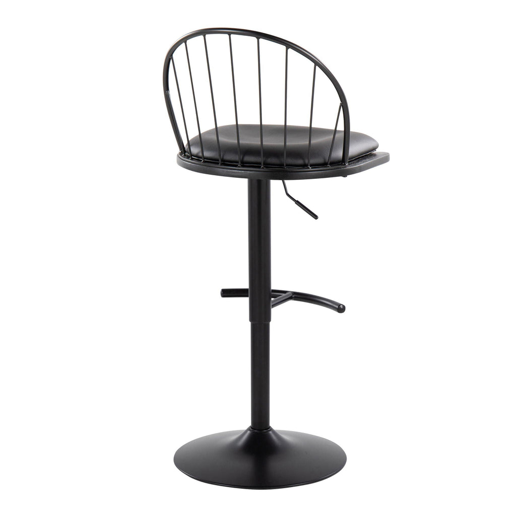 Riley - Farmhouse Adjustable Height Barstool With Swivel (Set of 2)