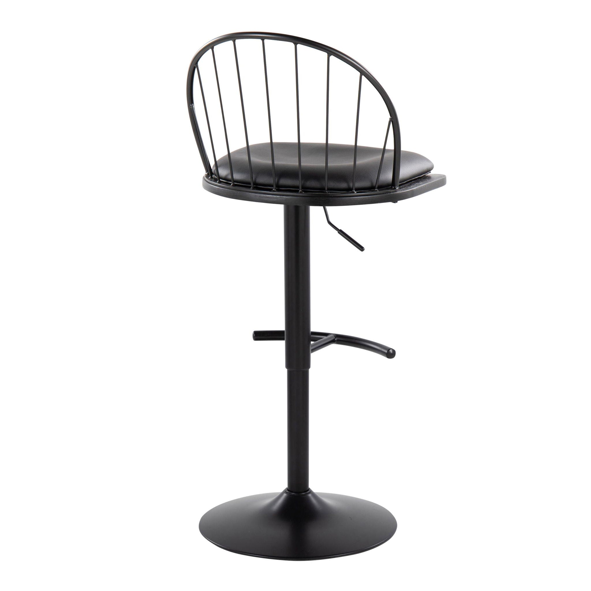 Riley - Farmhouse Adjustable Height Barstool With Swivel (Set of 2)