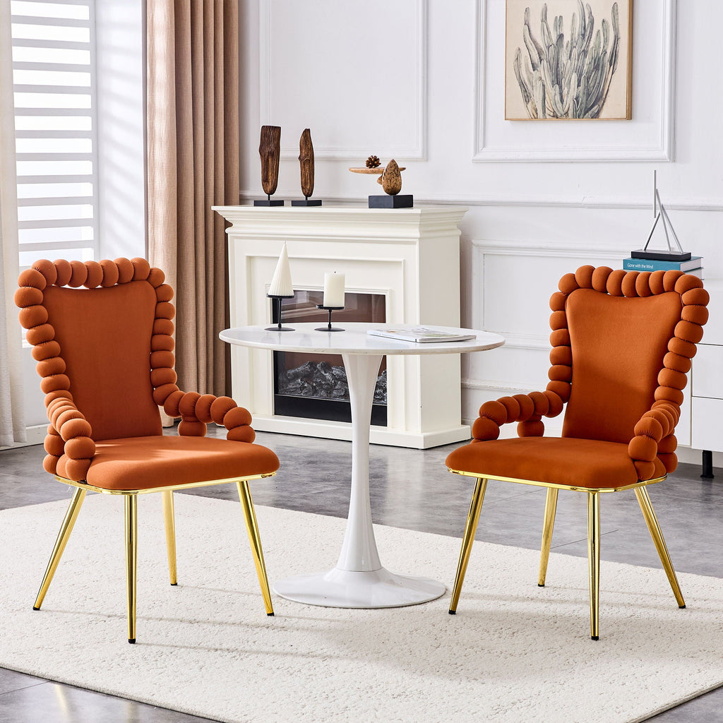 Puffy Bubble, Ball Chain Chair With Armrests (Set of 2)