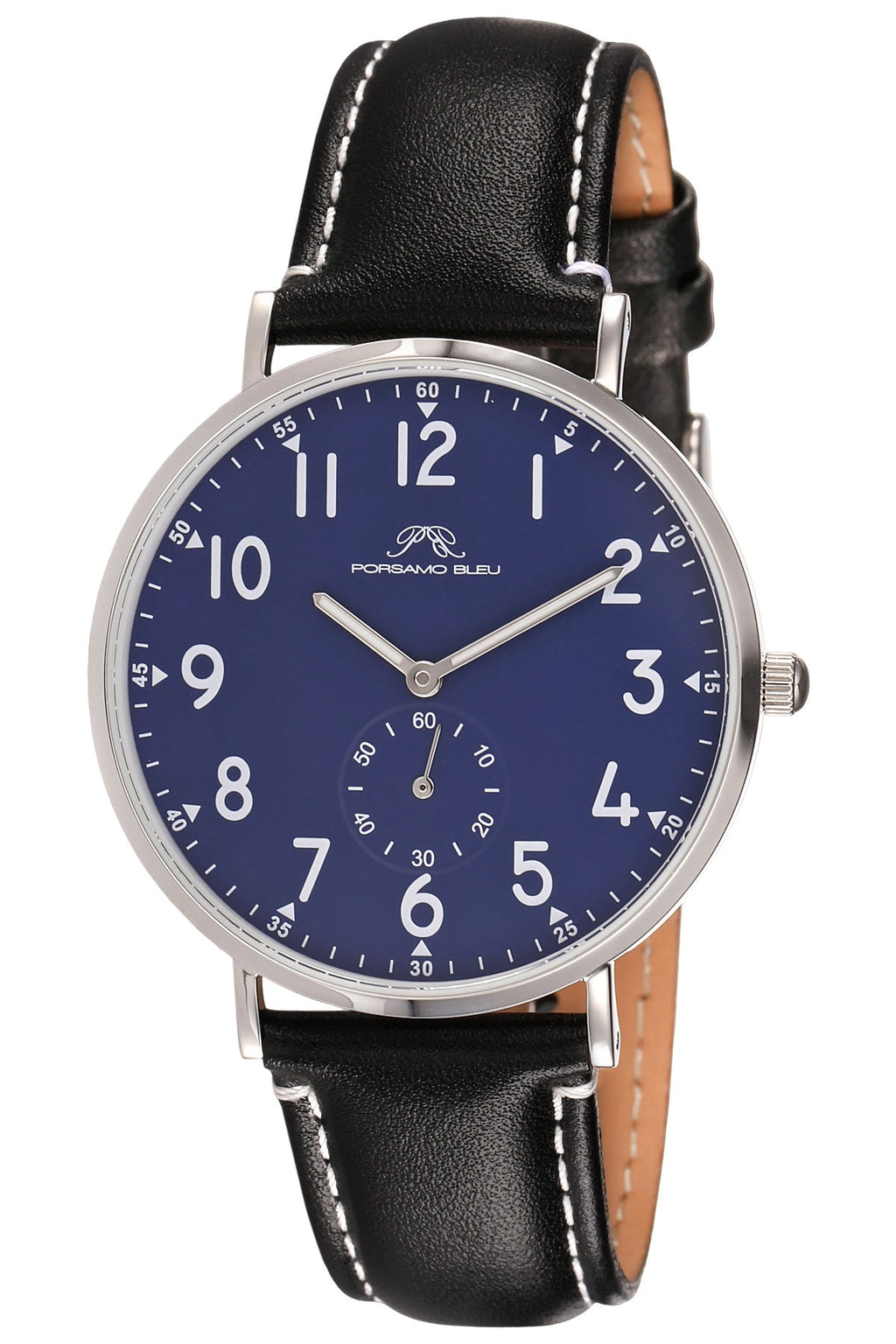 Porsamo Bleu Men's Rowan Genuine Leather Band Watch 1471DROL