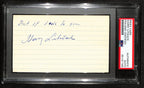 Harry Litwack HOF Signed/Auto 3x5 Index Card Temple PSA/DNA 188555