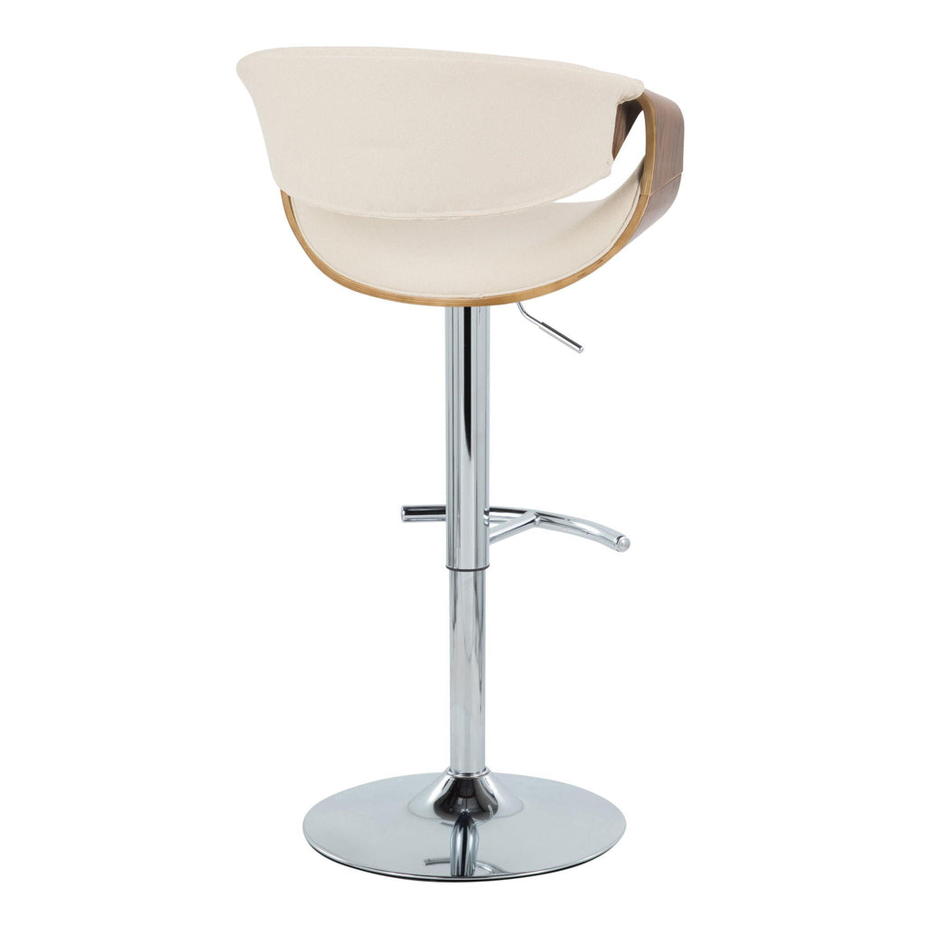 Curvo - Mid Century Modern Adjustable Barstool With Swivel (Set of 2) (2)