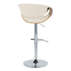 Curvo - Mid Century Modern Adjustable Barstool With Swivel (Set of 2) (2)