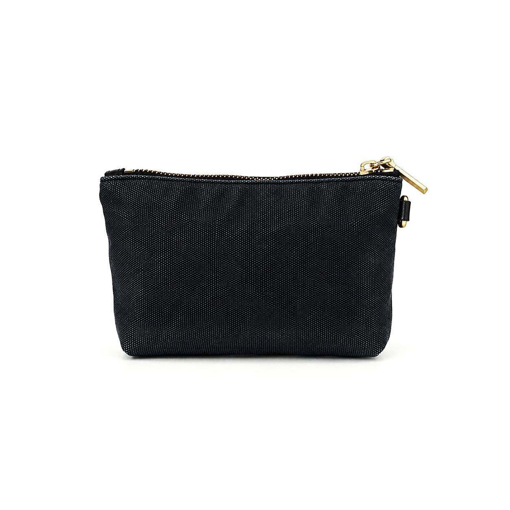 Lucy Mini Zipper Pouch | Black Washed Canvas