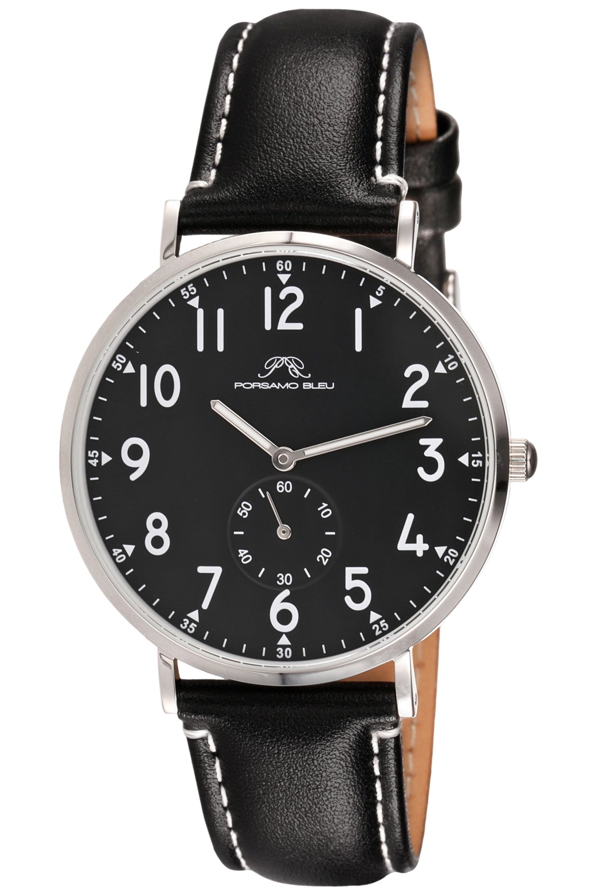 Porsamo Bleu Men's Rowan Genuine Leather Band Watch 1471FROL