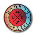 DadBod Logo Sticker (Red/Grey Holographic)