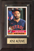 Jose Altuve Houston Astros 2025 2024 Topps Bowman 4x6 Gift Plaque