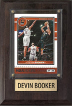 Devin Booker Phoenix Suns 2025 2024 Donruss Score Prizm Topps 4x6 Gift Plaque
