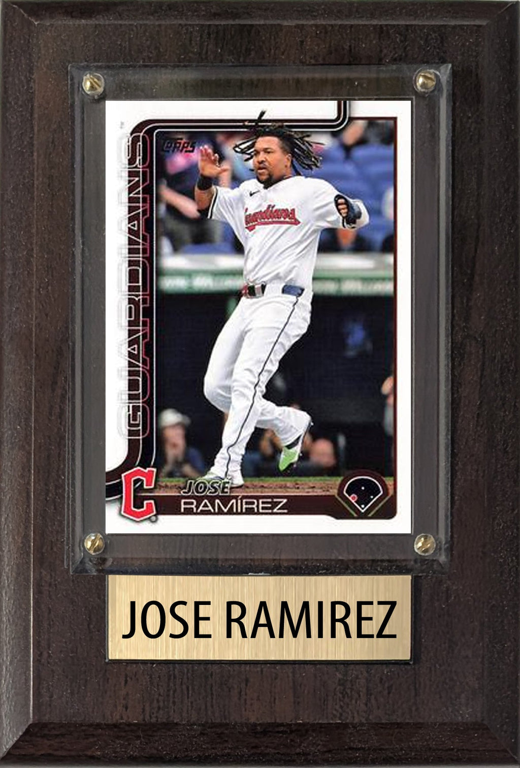 Jose Ramirez Cleveland Guardians 2025 2024 Topps Bowman 4x6 Gift Plaque