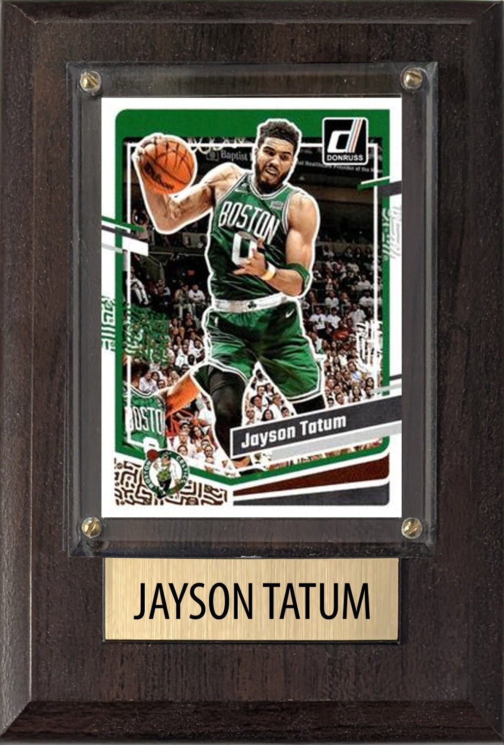 Jayson Tatum Boston Celtics 2025 2024 Donruss Score Prizm Topps 4x6 Gift Plaque